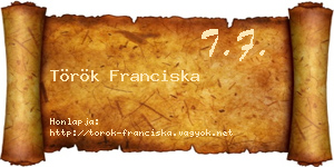 Török Franciska névjegykártya